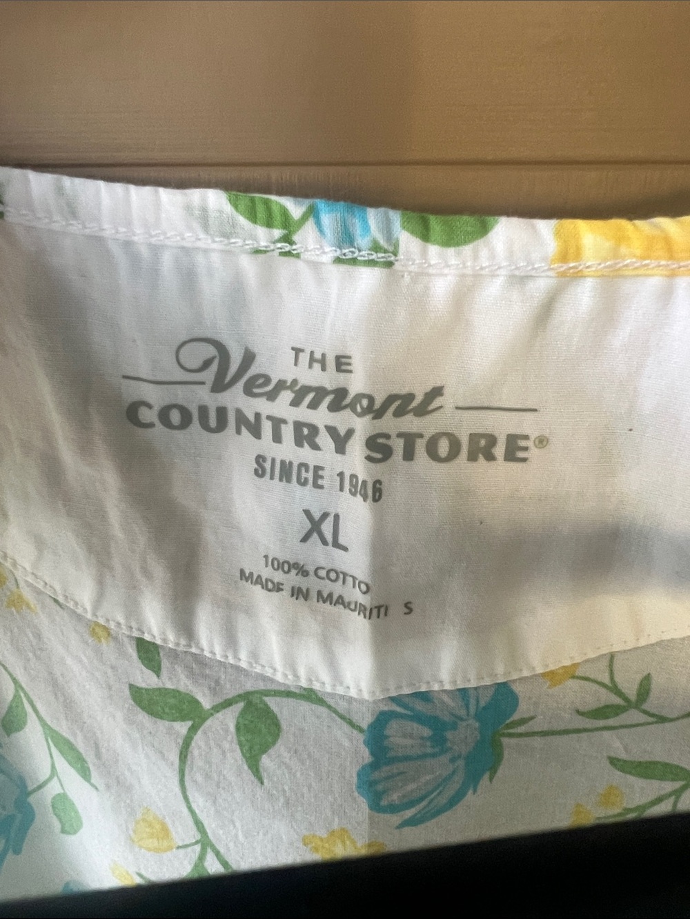 Vermont Country Store XL Like New Short/&Top Pajama Set Floral Cotton Cottagecor - Picture 3 of 9